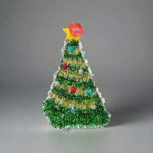 🔥Green Tinsel Christmas Tree Holiday Novelty Costume Party Hat BNWT🔥